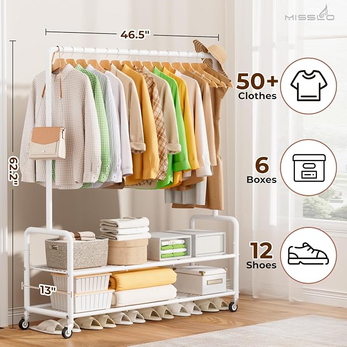 MISSLO Heavy Duty Clothes Rack - Image 5