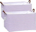 Hinwo 2-Pack Extra Large Canvas Fabric Storage Baskets by Hinwo