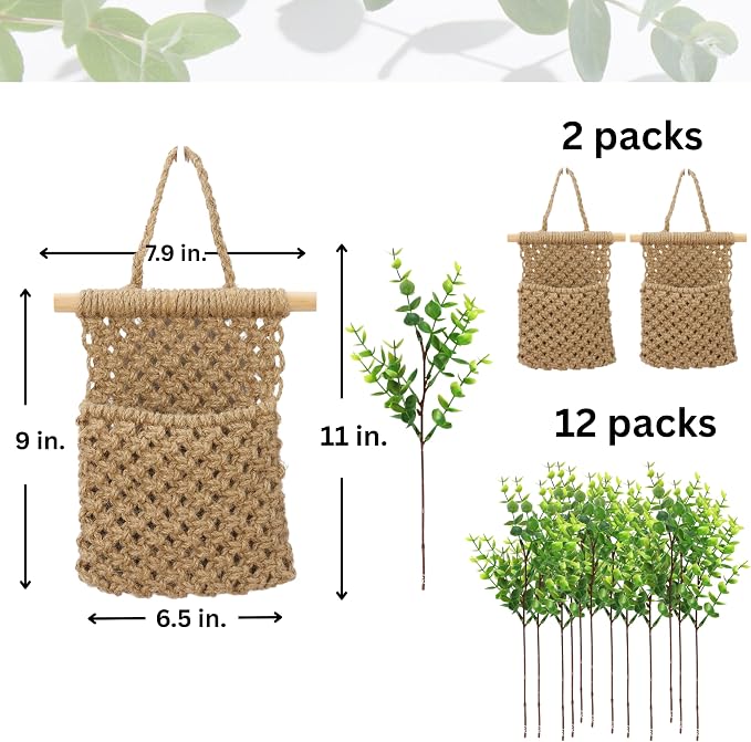 2 Packs Macrame Wall Planters - Image 7