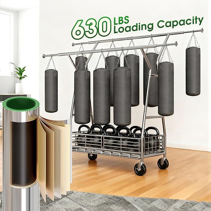 Raybee Heavy Duty Clothes Rack 630LBS, Clothing Racks - Image 6