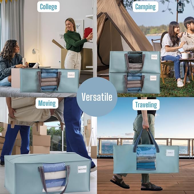 VENO 6 Pack Heavy Duty Moving Bags, Christmas Storage Bins - Image 6