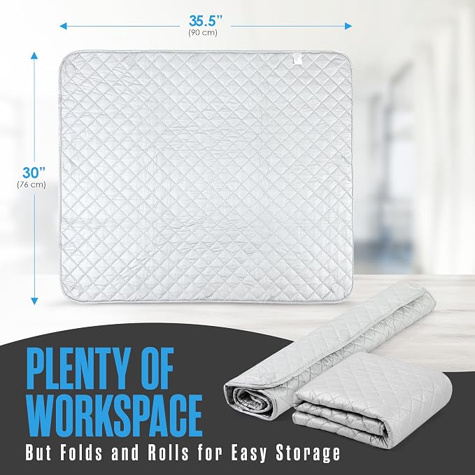 Houseables Ironing Mat, Ironing Pad, Iron Mat, Iron Pad, Dryer Top Protector - Image 2