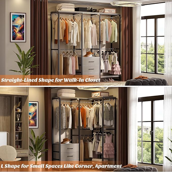 Aheaplus Garment Rack Heavy Duty Clothes Rack - Image 2