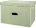 Large Linen Collapsible Storage Bins by Unknown