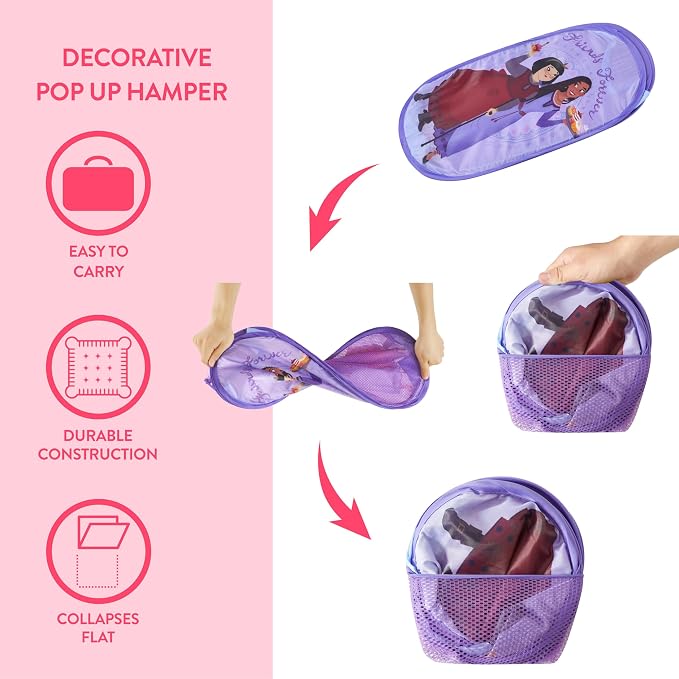 Disney Wish Pop Up Hamper with Durable Carry Handles - Image 3