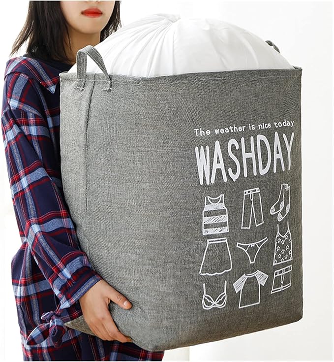 75L Large Laundry Basket, Foldable Storage Laundry Hamper - Image 6