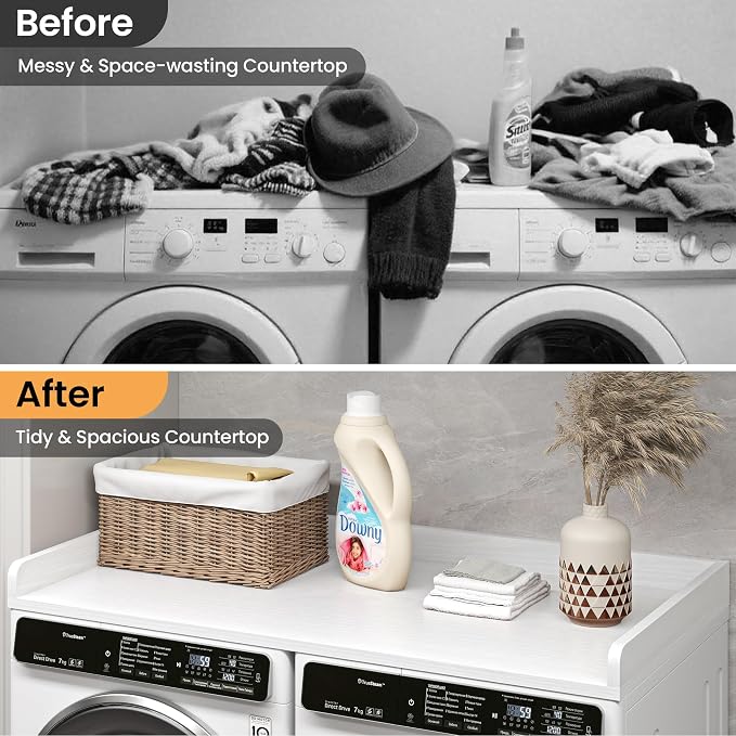 Washer Dryer Countertop, 27.5"x54" Wood Washer and Dryer Countertop - Image 5