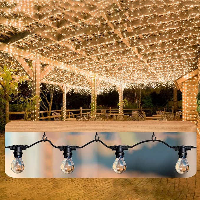 50 Pack Screw-in Hooks for Outdoor String Lights, Q Hangers Light Outside - Image 3