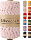 Cotton Macrame Cord 3mm x 100m, 3 Strand Twisted, Macrame Rope, Macrame String by Likeecords