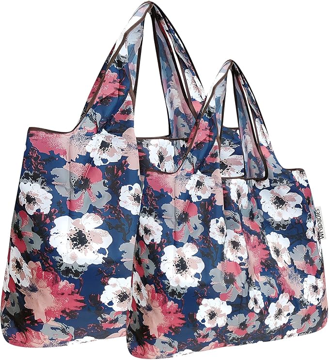 allydrew Large Foldable Tote Nylon Reusable Grocery Bag by allydrew