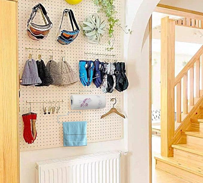 2 Pack Stainless Steel Pegboard Paper Towel Holder | Pegboard Hooks | Pegboard - Image 7