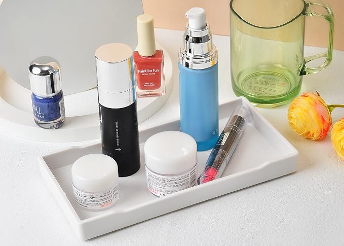 6 Packs Small White Mini Tray for Serving Accessory, Perfume or Display Use. - Image 3