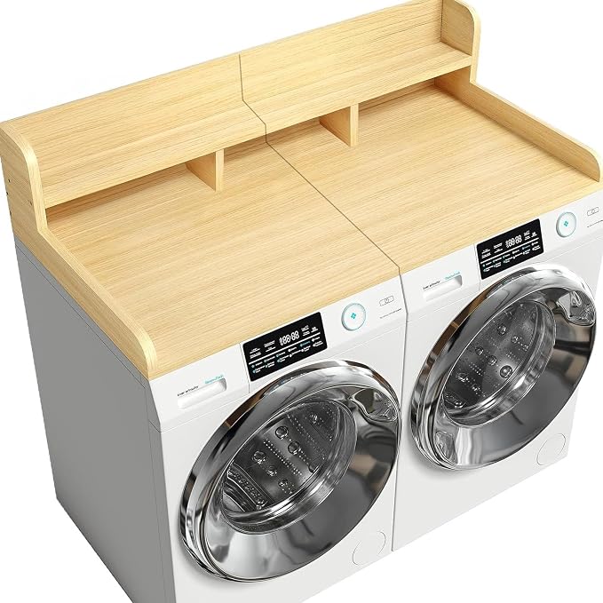 Washer Dryer Countertop with Shelf, Washer and Dryer Covers by Qiaoxuan