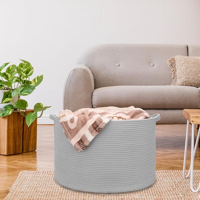 Extra Large Blanket Basket 87L, Laundry Hamper, Baby Nursery Hamper - Image 6