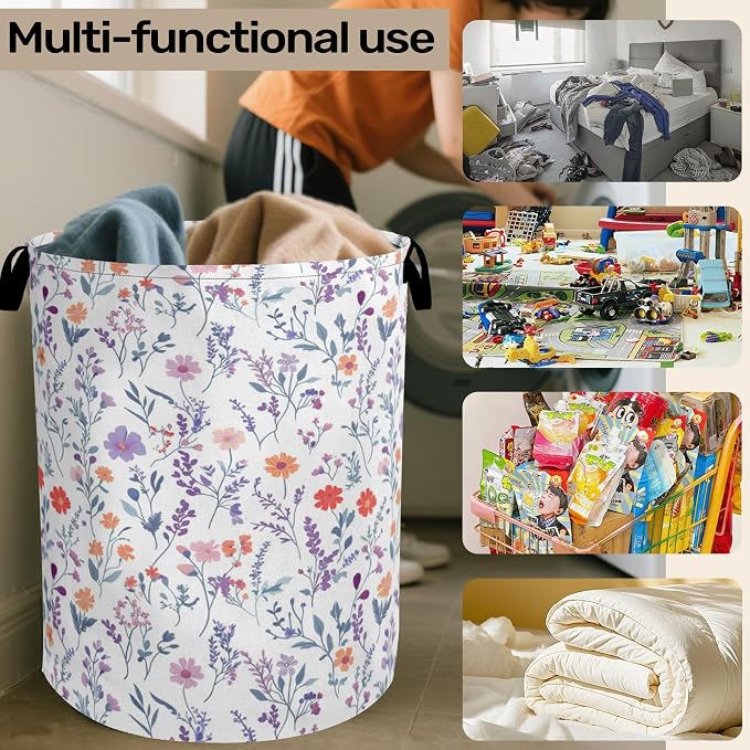 Spring Wildflowers Laundry Basket - Image 6