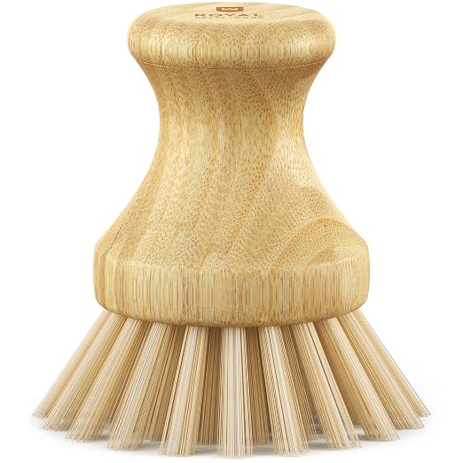ROYAL CRAFT WOOD Bamboo Dish Scrub Brush w/Handle by RoyalCraftWood