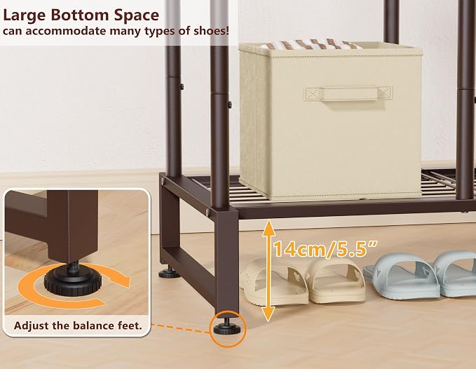 Double Rods Clothes Rack Clothing Rack - Image 6