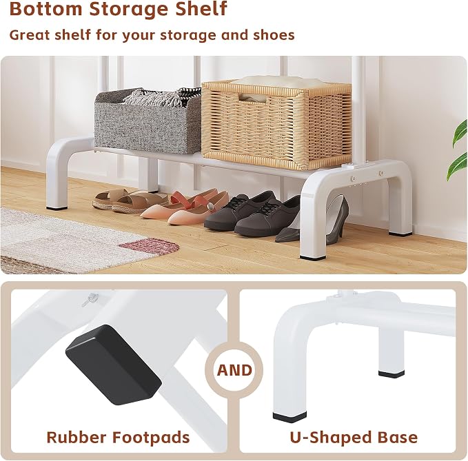 JIUYOTREE Standard Clothes Clothing Garment Rack - Image 6
