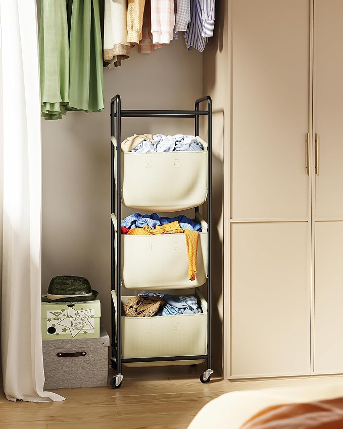 Moforoco Vertical Laundry Sorter 3 Section - Image 6