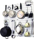 Wall Control Kitchen Pegboard Organizer Pots and Pans Storage Rack Organization by Wall+Control