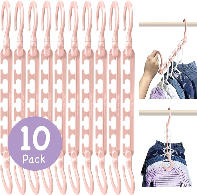Wonder Hanger Max 10-Pack Space Saving Hangers, Reinforced Hooks Swivels 360° - Image 6