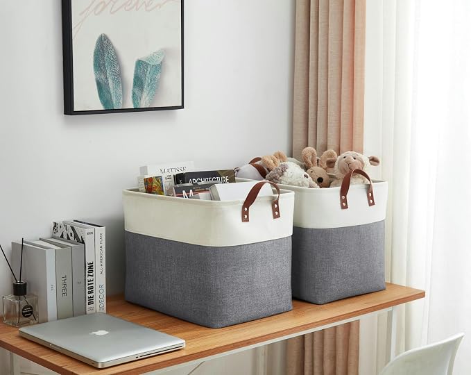 DECOMOMO Extra Large Storage Baskets, Fabric Storage Bins - Image 2