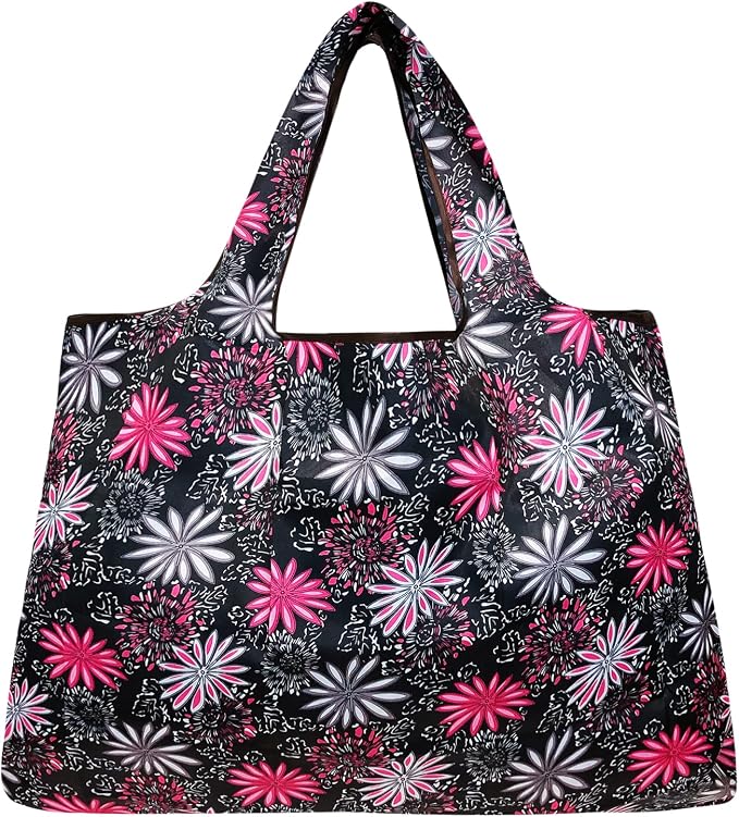 allydrew Large Foldable Tote Nylon Reusable Grocery Bag - Image 3