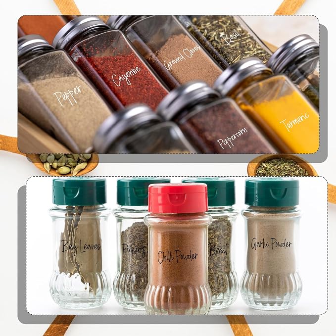 268 Clear Seasoning Jar Labels, Preprinted Kitchen Pantry Organization Labels - Image 6