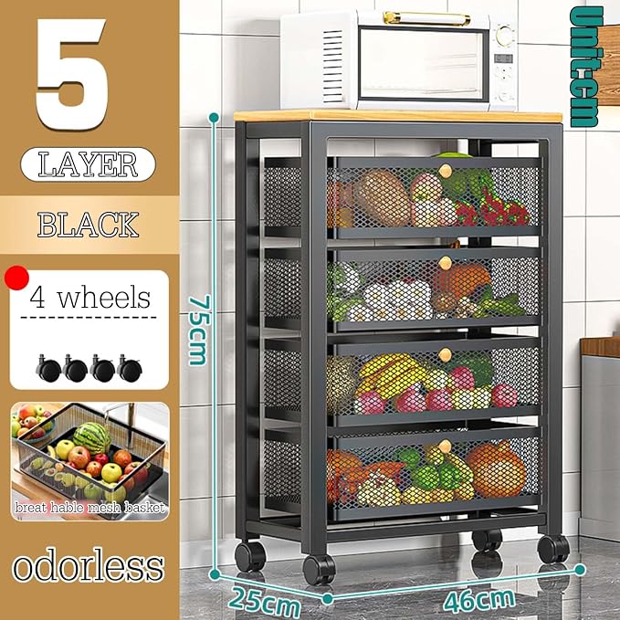 Compact Sideboard Storage Trolley - Image 2