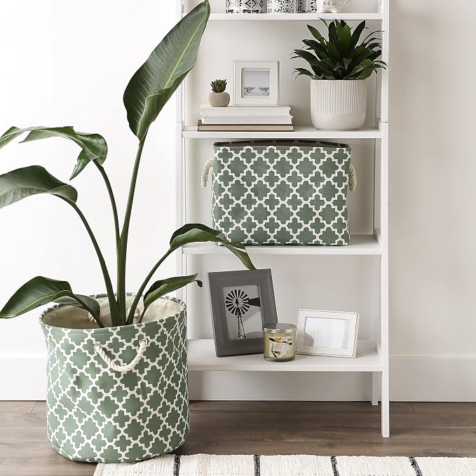 DII Polyester Container with Handles, Lattice Storage Bin - Image 6
