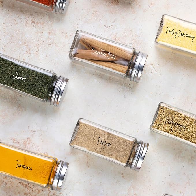 268 Clear Seasoning Jar Labels, Preprinted Kitchen Pantry Organization Labels - Image 5