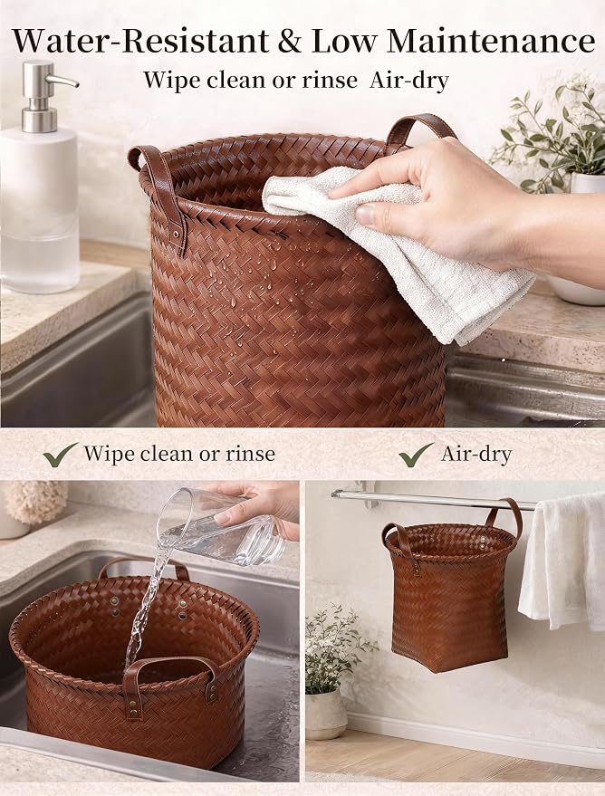 Hand Woven Baskets for Storage, Large Basket - Image 7