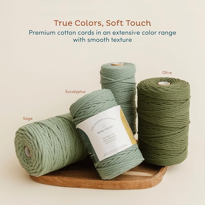 Nook Theory Macrame Cord - 3mm 109 Yards Cotton Rope - Image 6
