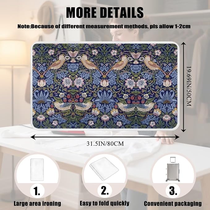 William Morris Strawberry Thief Pattern Ironing Mat Portable Ironing Pad - Image 5