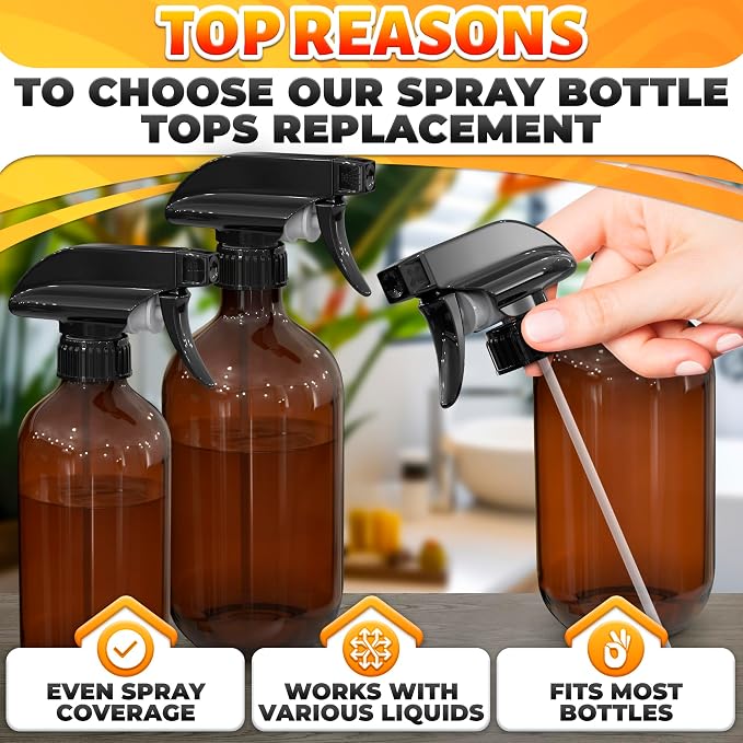 4Pcs Spray Nozzle for Bottles – Spray Bottle Nozzle Replacement for Restoring - Image 4