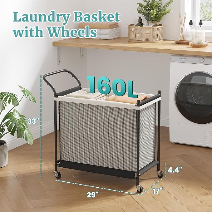 Laundry Hamper with Wheels - Image 2