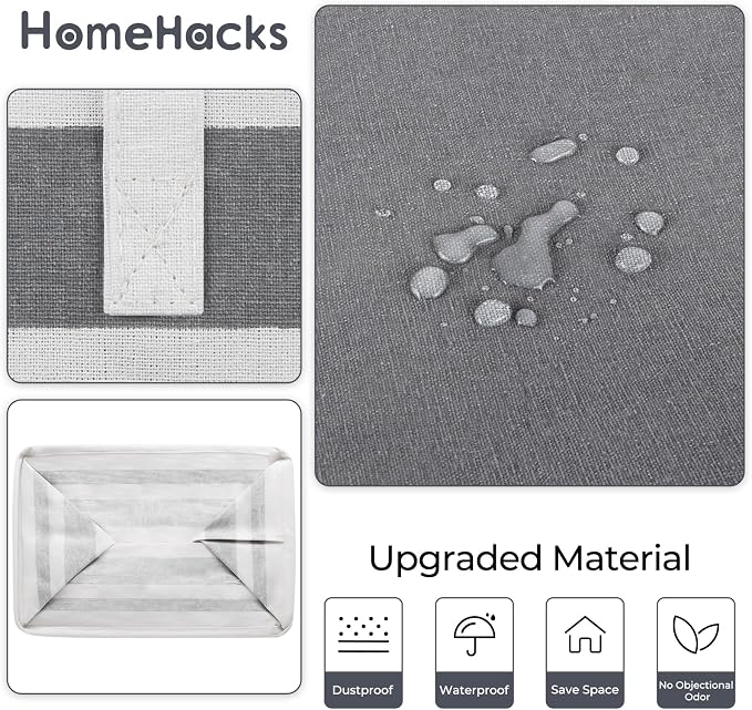 HomeHacks 4-Pack Large Laundry Basket, 75L Each Waterproof, Freestanding - Image 3