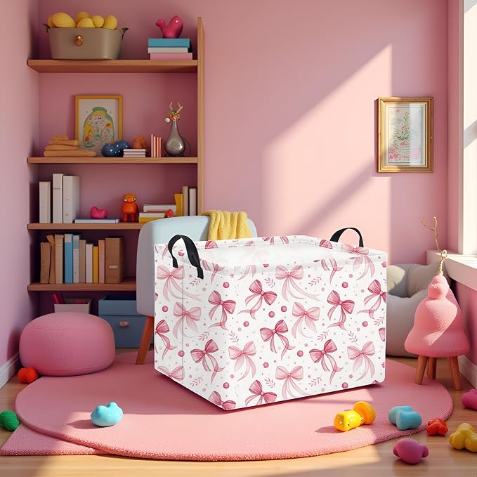 HIYAGON Rectangular Pink Basket - Image 3