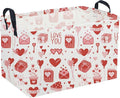 Sanjiaofeng Rectangular Valentine's Day Basket Love Storage Bins, Girls Storage by Sanjiaofen