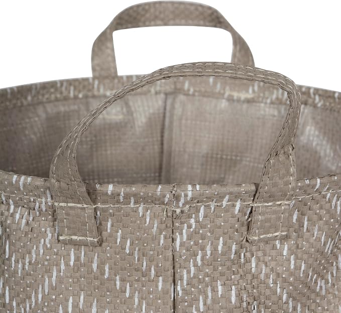 DII Collapsible Waterproof Chevron Laundry, Stone/Cream, 3 Piece - Image 5