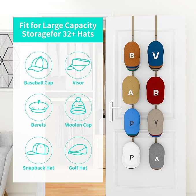 HapiRm Over Door Hat Rack - Image 2
