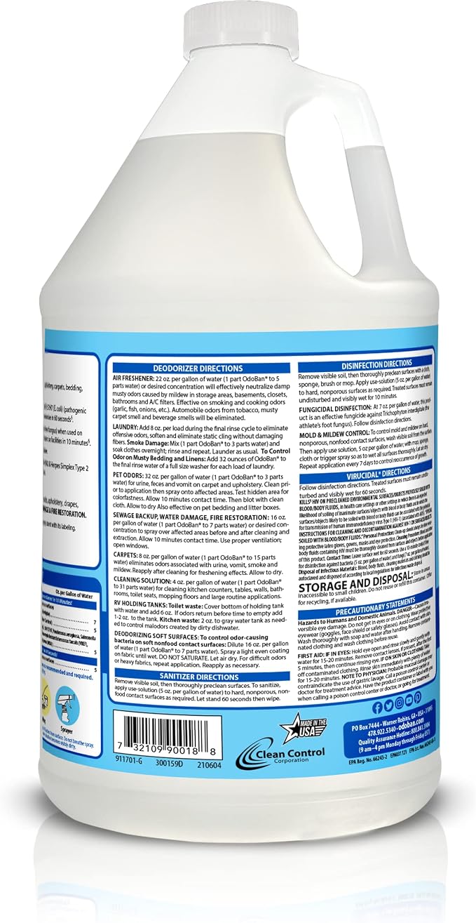 OdoBan Ready-to-Use Disinfectant and Harsh Aroma Eliminator, 14.6 Ounce - Image 4