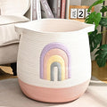 Large Baby Laundry Basket, Rainbow Laundry Hamper by Degeyoyo