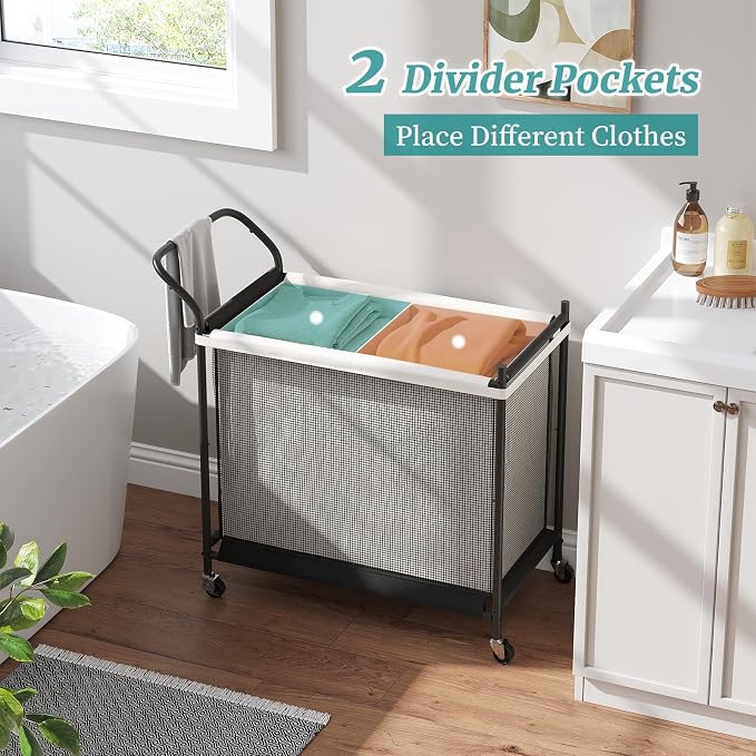 Laundry Hamper with Wheels - Image 3