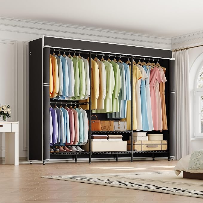 H8 Garment Rack with Cover, Portable Closet - Image 6