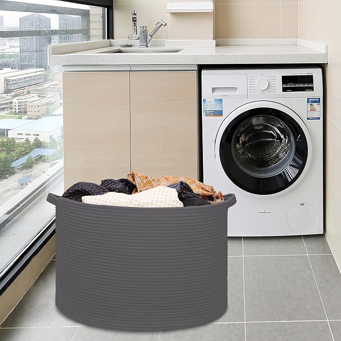Extra Large Blanket Basket 87L, Laundry Hamper, Baby Nursery Hamper - Image 8