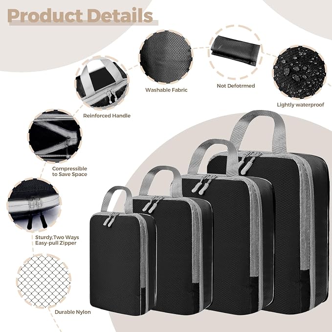 4 Set Compression Packing Cubes - Image 5