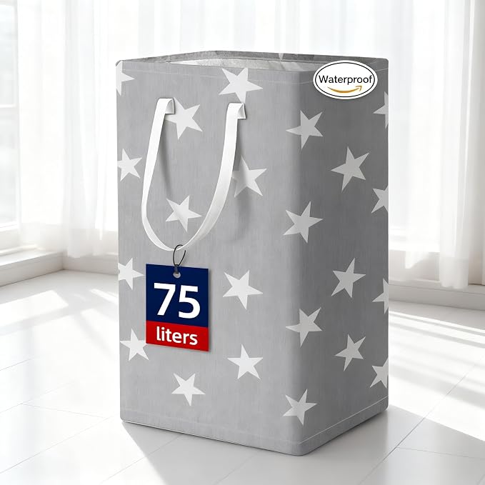 Laundry Basket, Large Clothes Hamper Collapsible, Free-Standing by Unknown