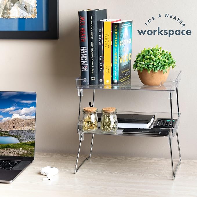 Masirs Clear Stackable Shelf, Easily Organize Your Kitchen Counter and Cabinet - Image 7