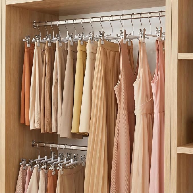 POZEAN Pants Hangers with Clips - Image 7